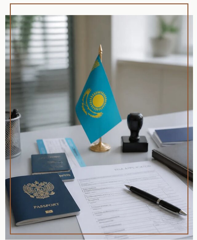 Оформление визы в Казахстан для поездки и работы в Белогорске